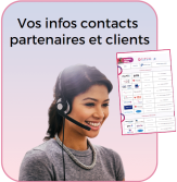 Vos infos contacts partenaires et clients