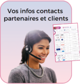 Vos infos contacts partenaires et clients