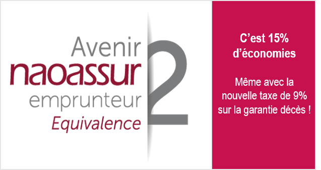 Baisse des tarifs significative sur Avenir Naoassur emprunteur equivalence 2 avec Digital Insure